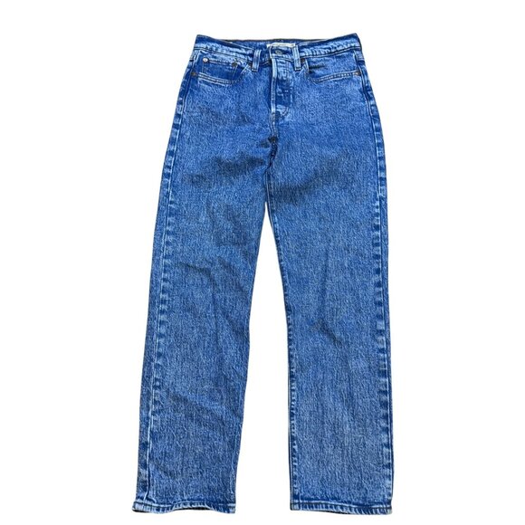 Levis 501 Wedgie Straight Regular Fit Jeans 28 - Picture 1 of 7